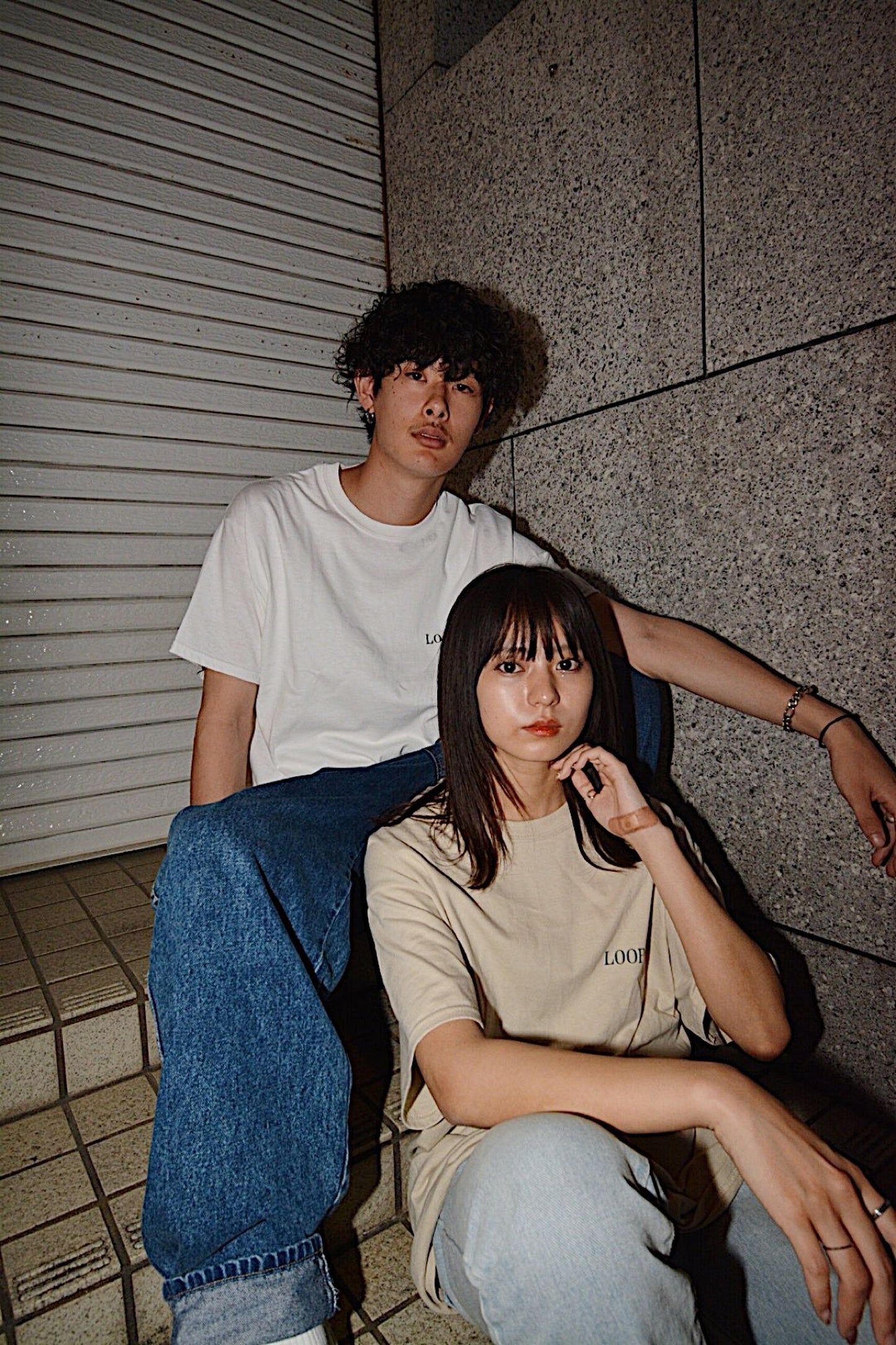 city girl coffee T-shirt（ベージュ/ホワイト )【 SUPERSALE対象商品】