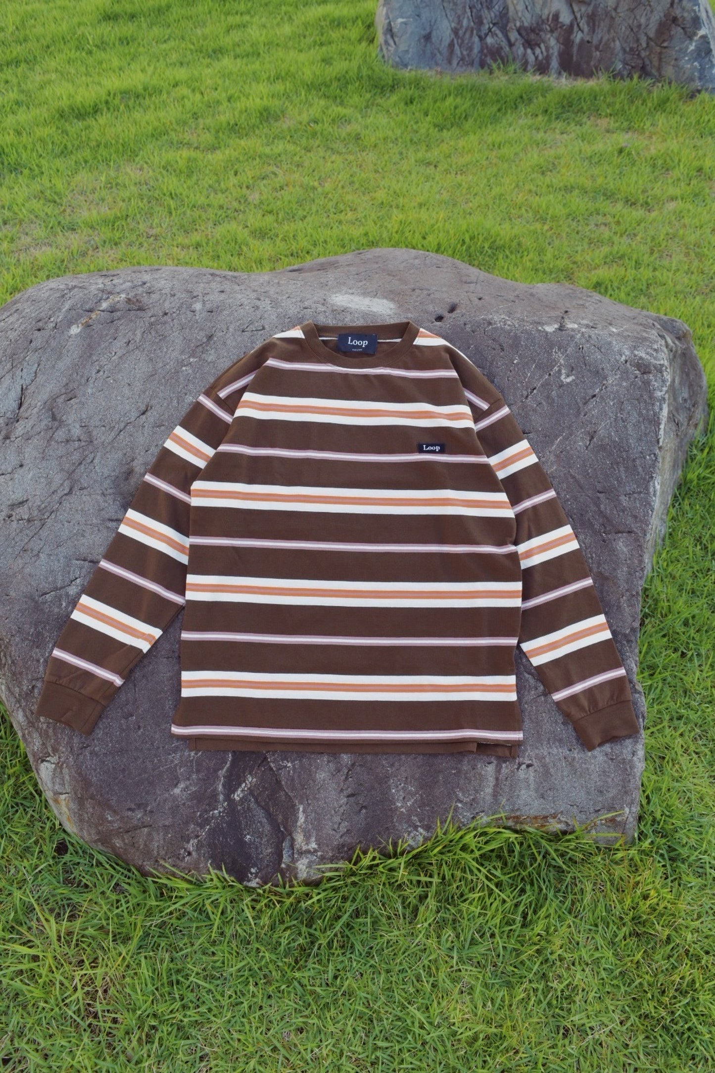 Loop border long t-shirt
