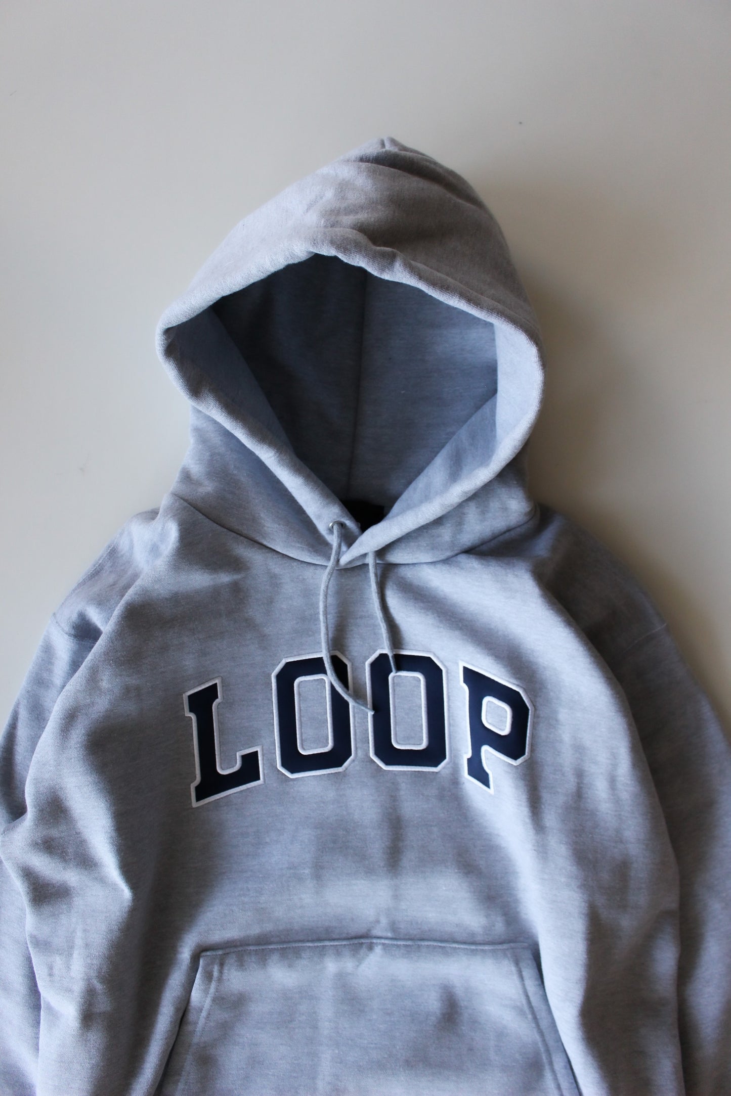 LOOP SATIN EMBROIDERY HOODIE