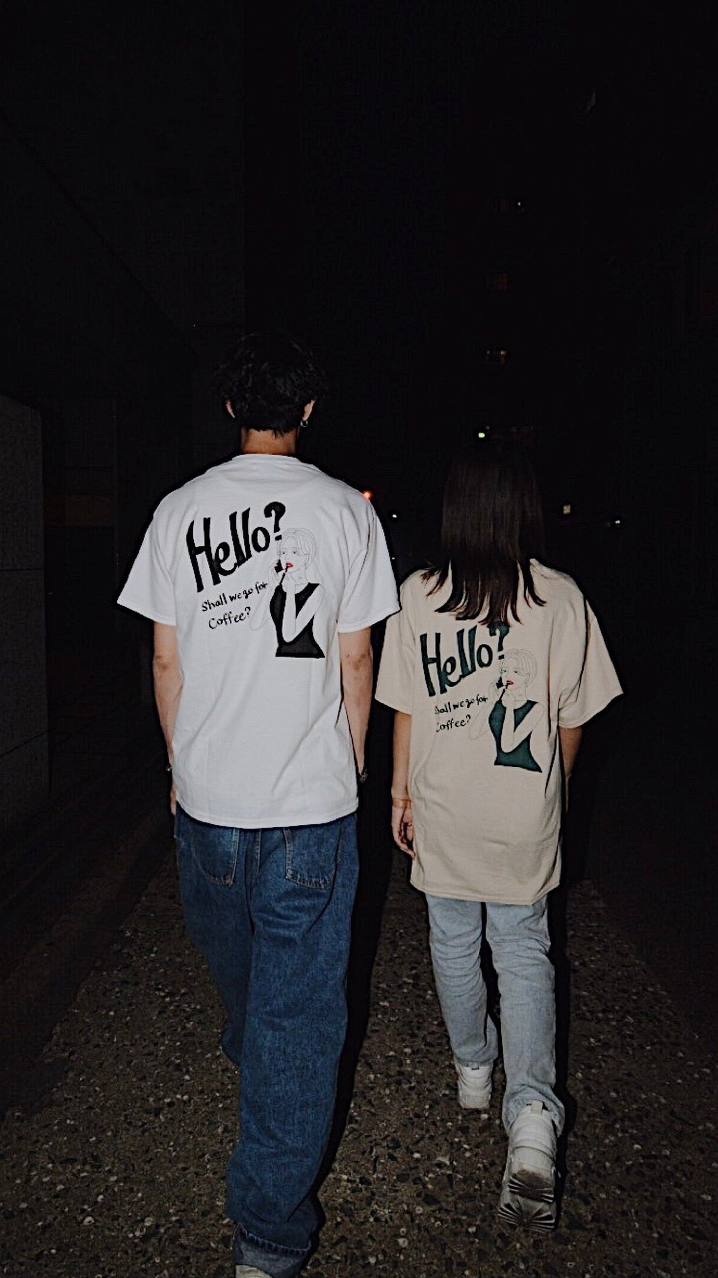 city girl coffee T-shirt（ベージュ/ホワイト )【 SUPERSALE対象商品】