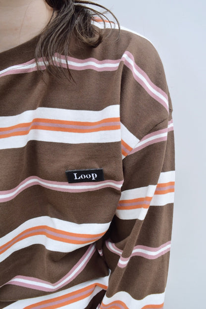Loop border long t-shirt