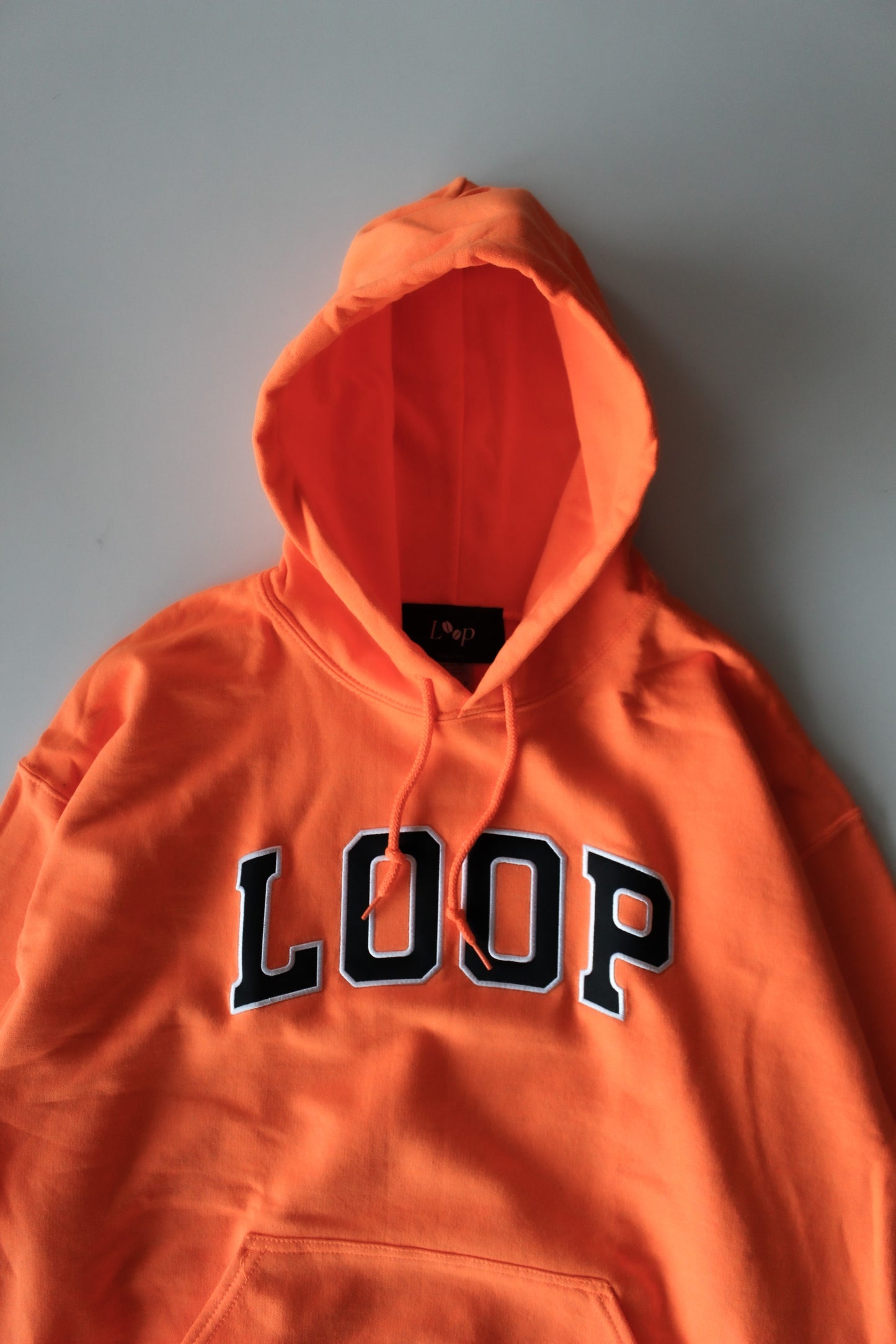 LOOP SATIN EMBROIDERY HOODIE