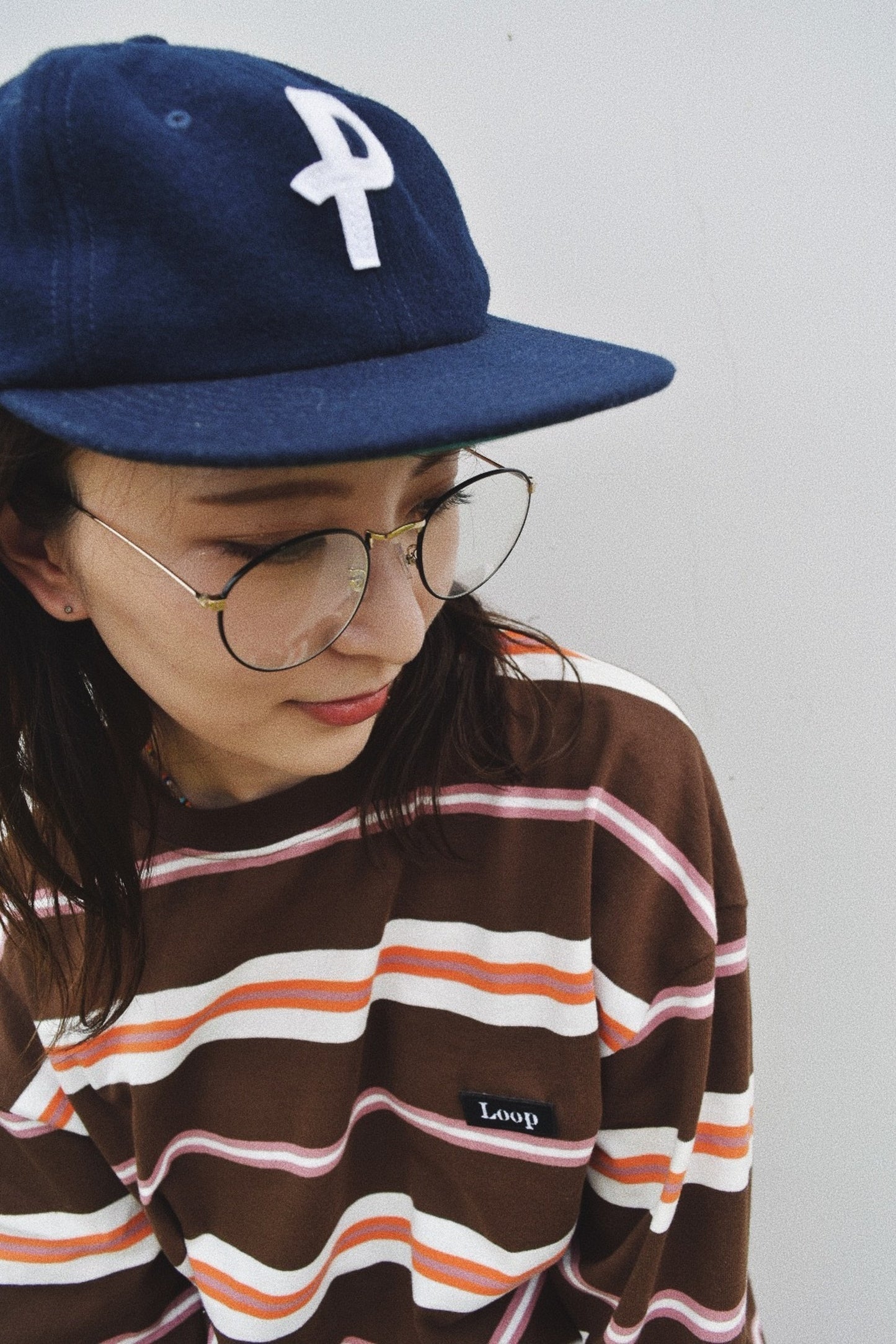 Loop border long t-shirt