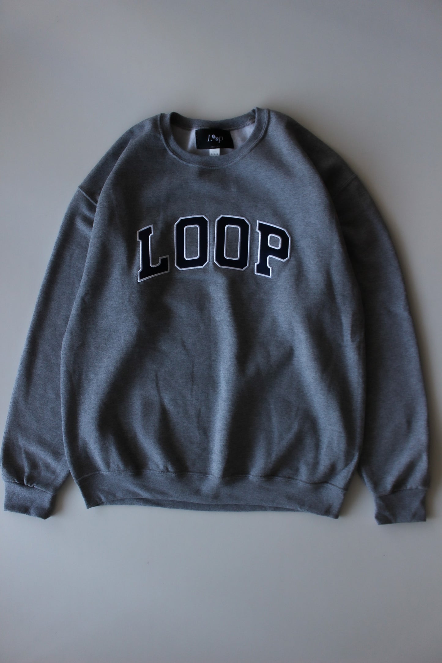 LOOP SATIN EMBROIDERY SWEAT