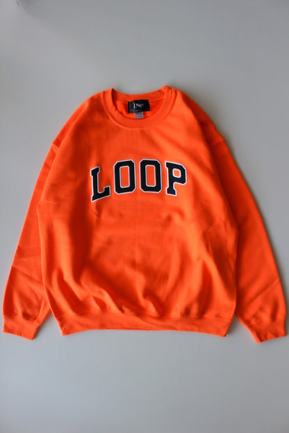 LOOP SATIN EMBROIDERY SWEAT