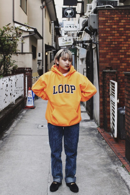 LOOP SATIN EMBROIDERY HOODIE