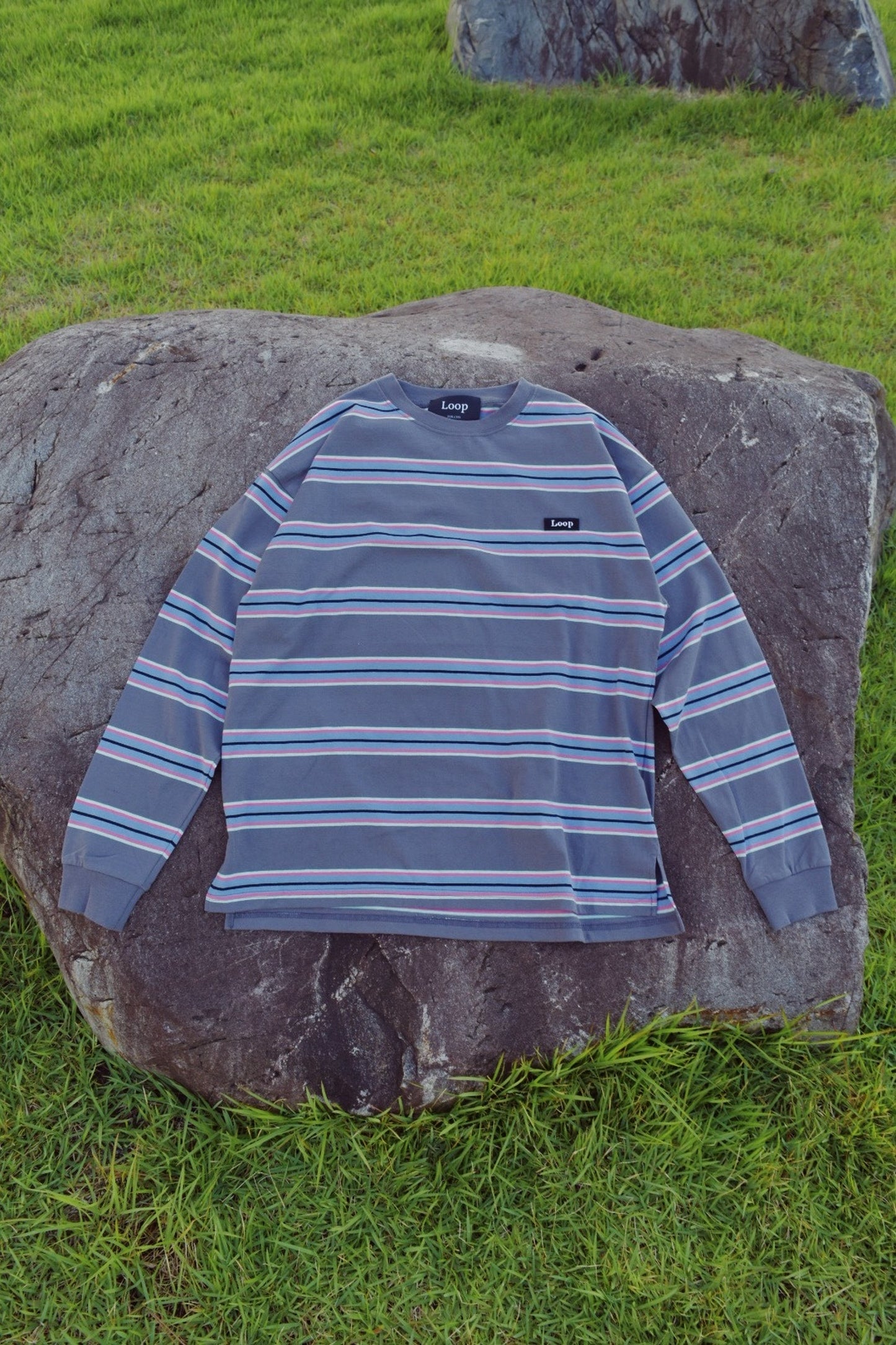 Loop border long t-shirt