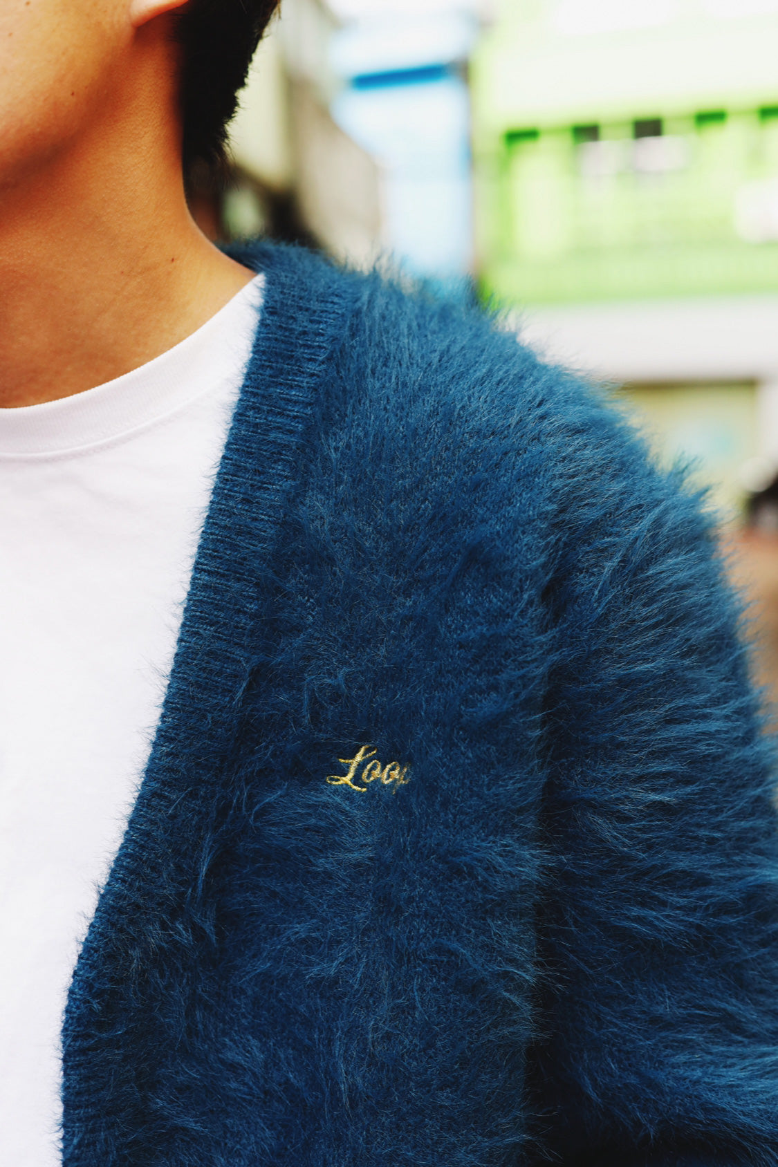 MOHAIR LIKE KNIT CARDIGAN