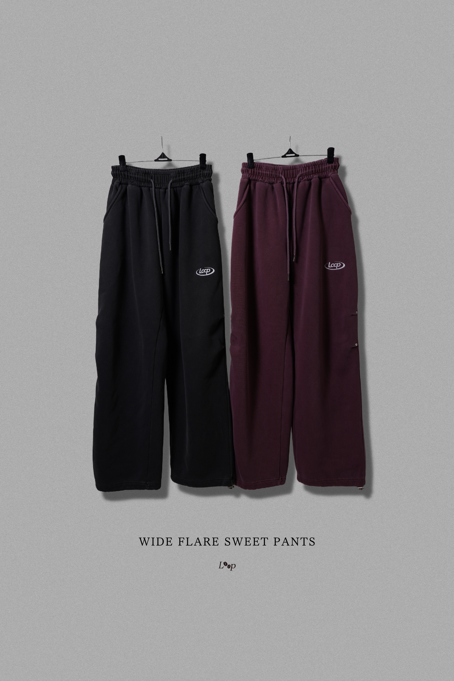 WIDE FLARE SWEAT PANTS