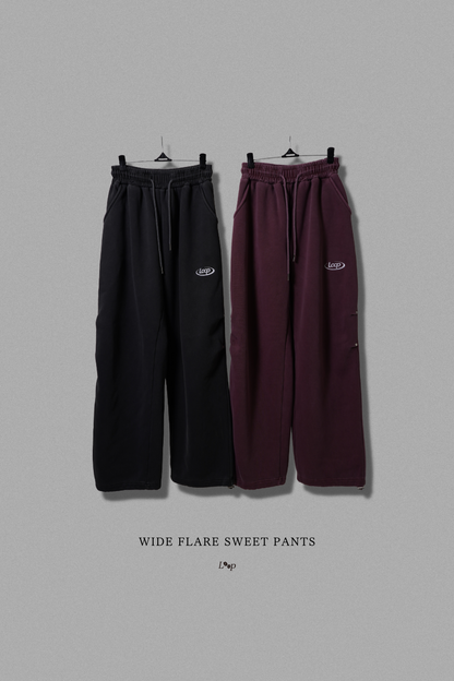 WIDE FLARE SWEAT PANTS