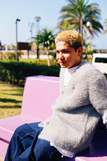 MOHAIR LIKE KNIT CARDIGAN