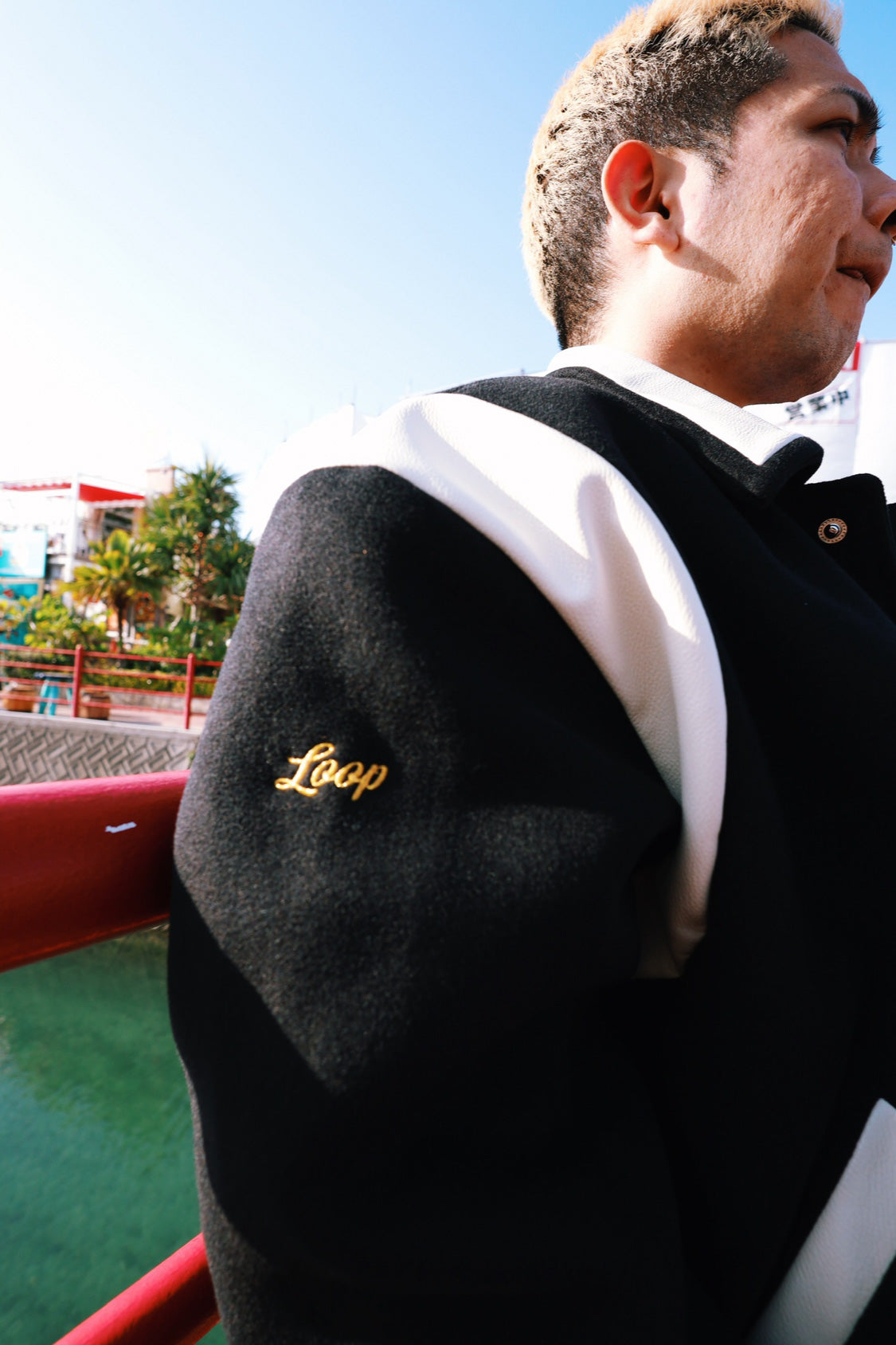 LOOP LEATHER STADIUM JACKET