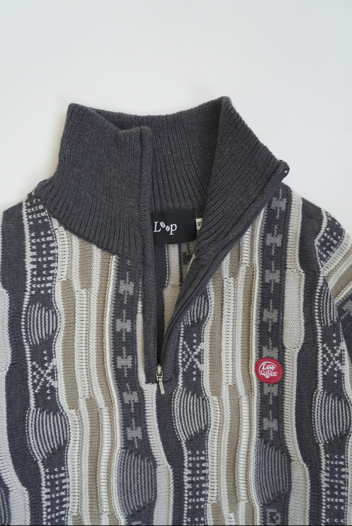 retro half zip knit