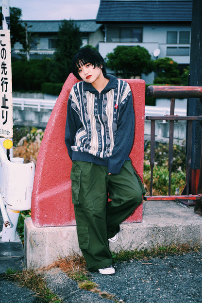 retro half zip knit