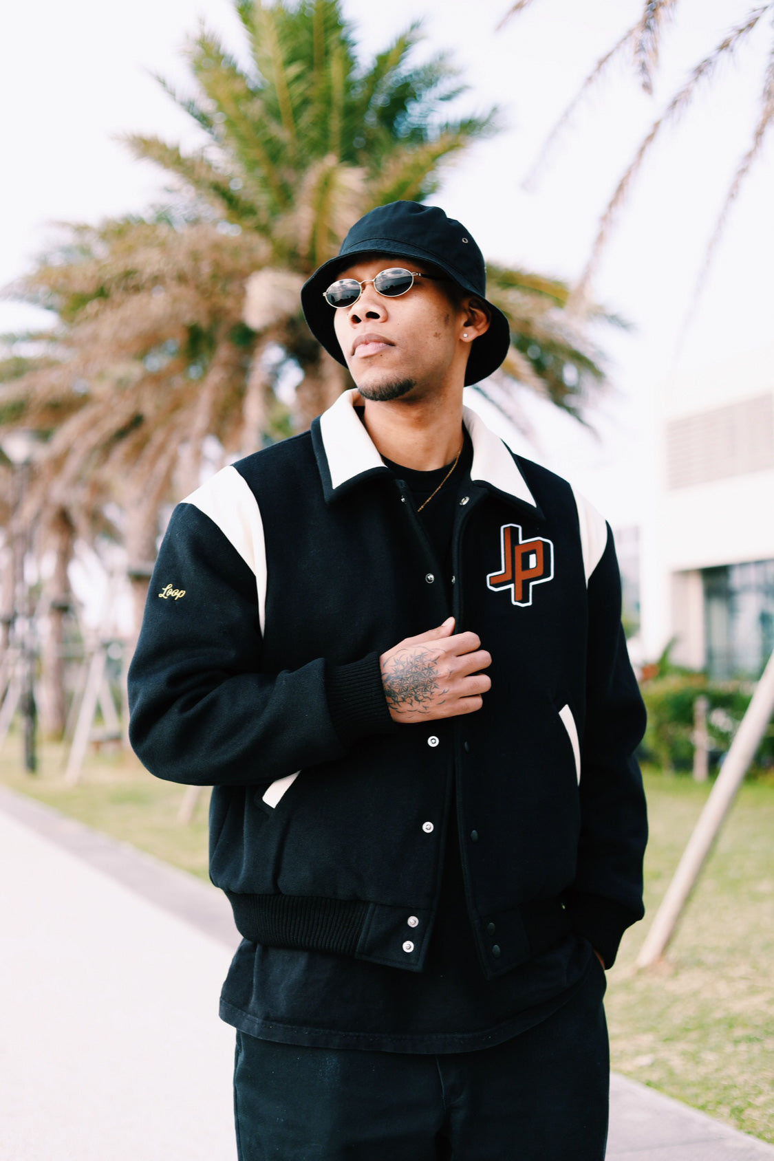 LOOP LEATHER STADIUM JACKET
