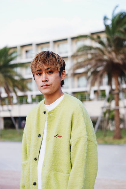 CREW NECK KNIT CARDIGAN