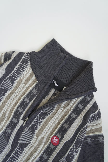 retro half zip knit