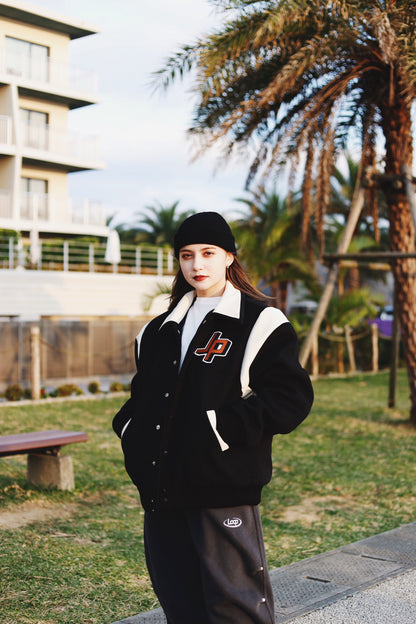 LOOP LEATHER STADIUM JACKET