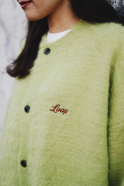 CREW NECK KNIT CARDIGAN