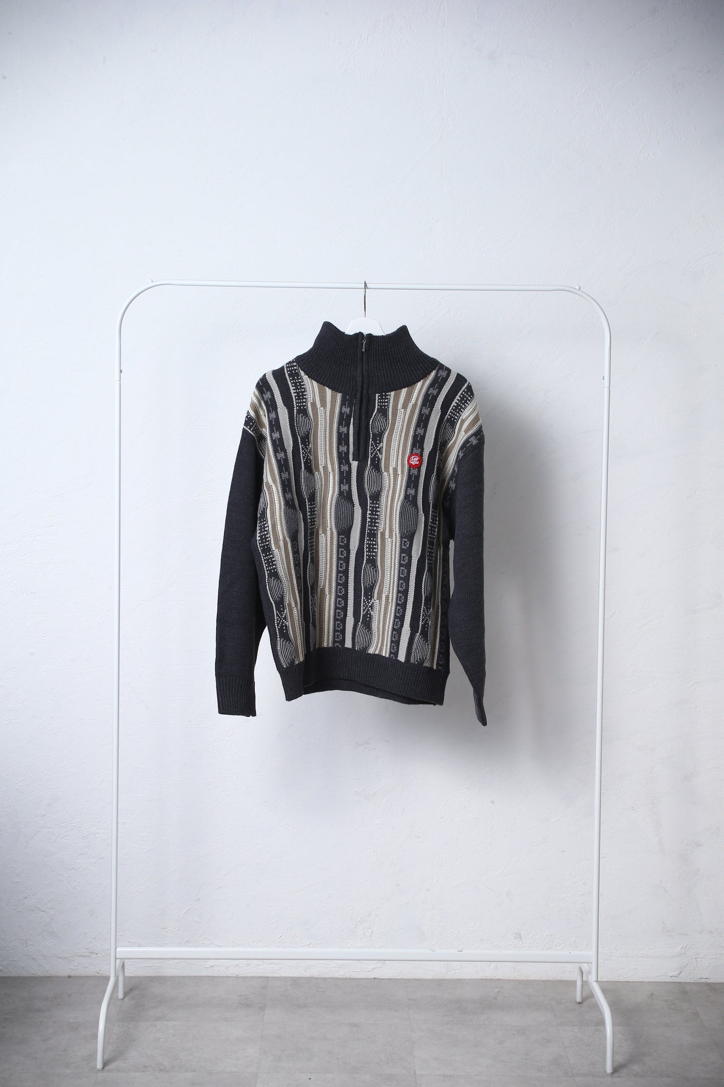 retro half zip knit