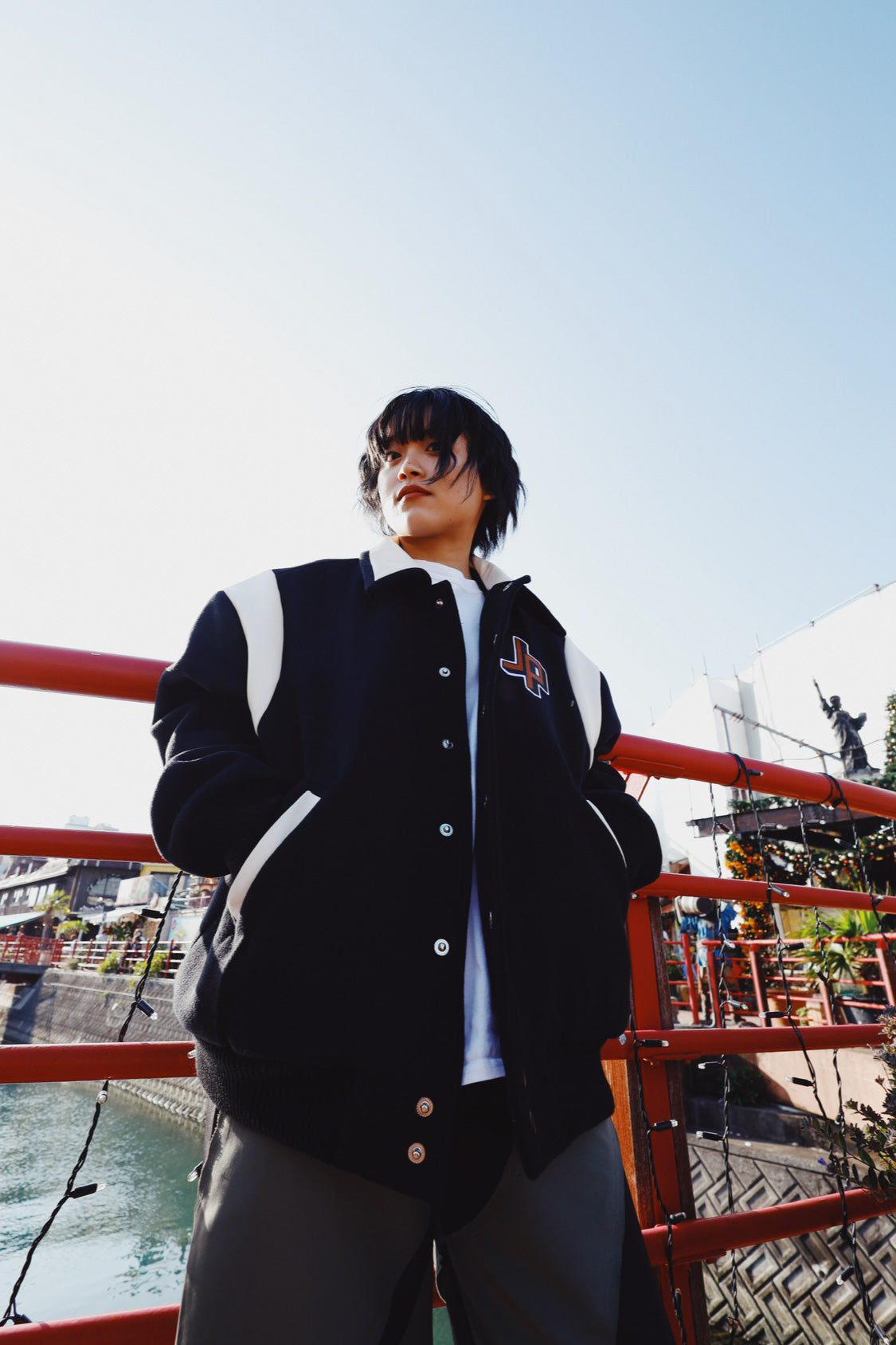 LOOP LEATHER STADIUM JACKET