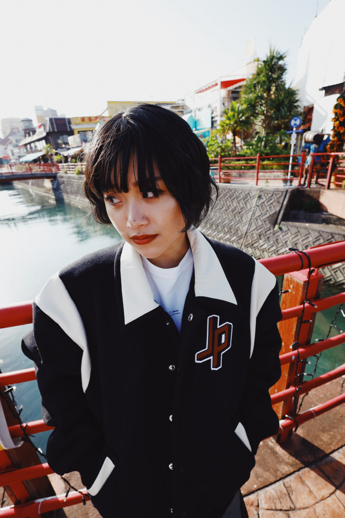LOOP LEATHER STADIUM JACKET