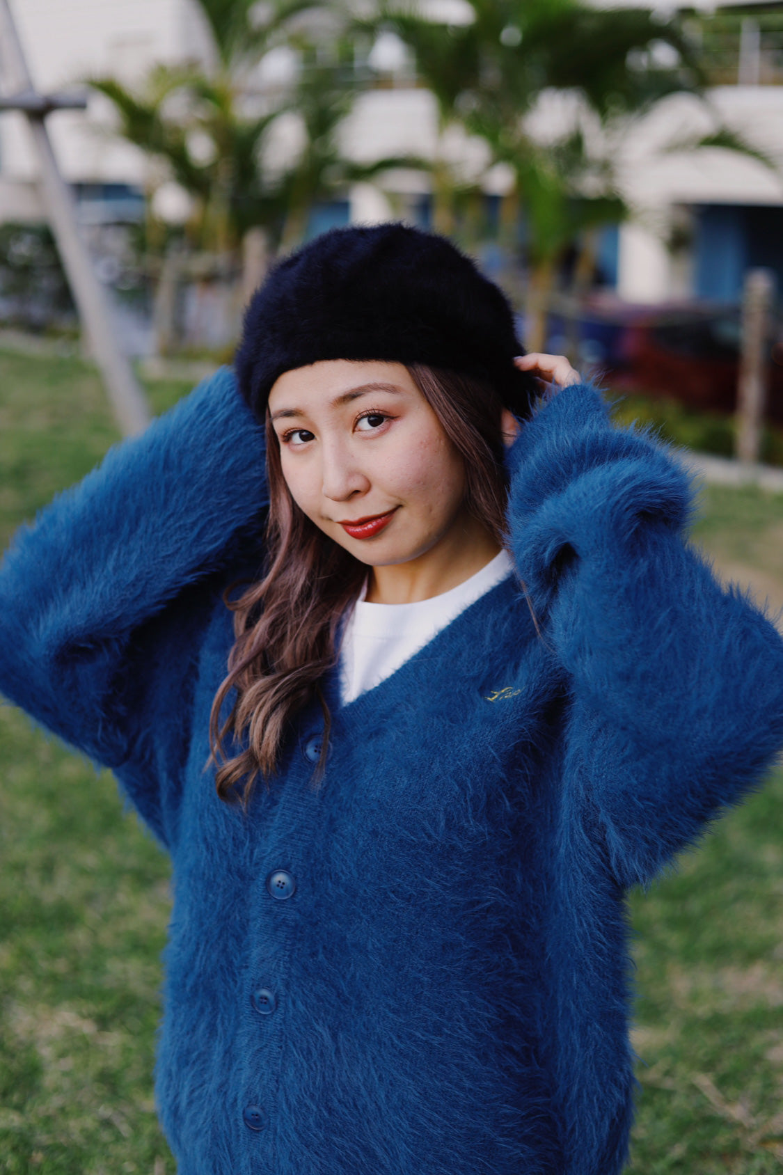 MOHAIR LIKE KNIT CARDIGAN