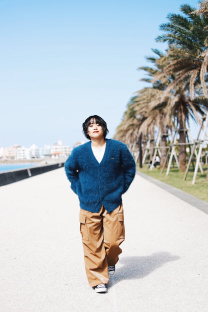 MOHAIR LIKE KNIT CARDIGAN