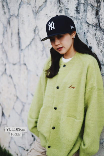 CREW NECK KNIT CARDIGAN