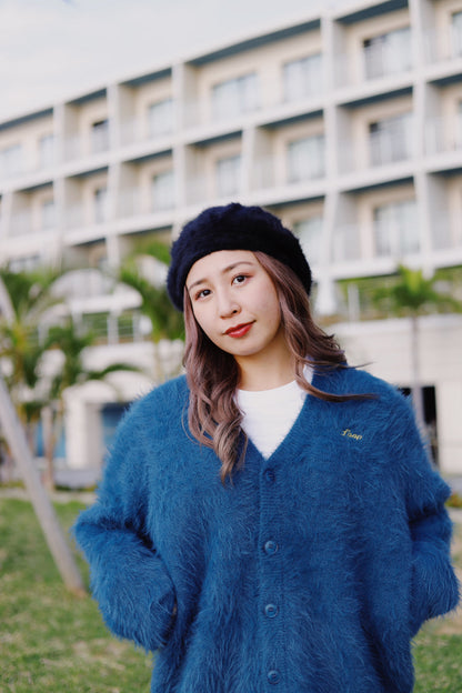 MOHAIR LIKE KNIT CARDIGAN