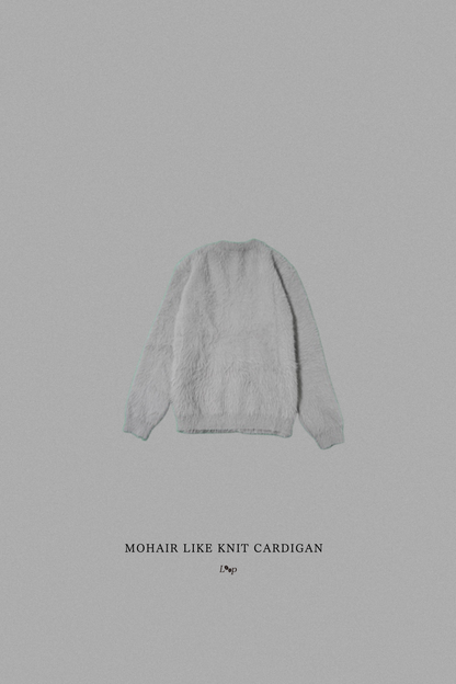 MOHAIR LIKE KNIT CARDIGAN