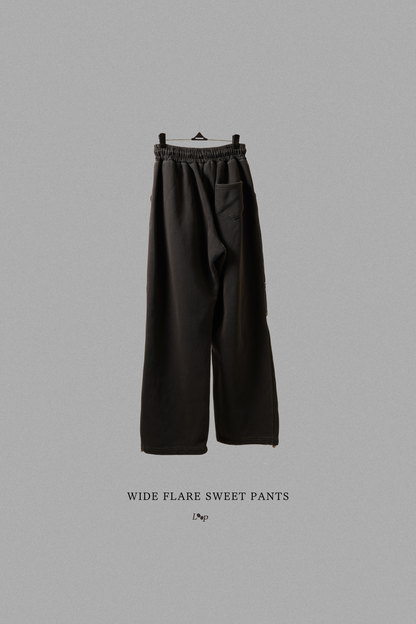 WIDE FLARE SWEAT PANTS
