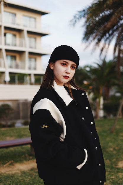 LOOP LEATHER STADIUM JACKET