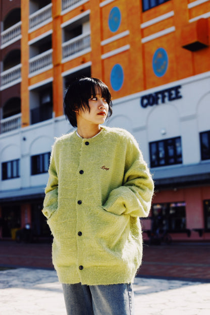 CREW NECK KNIT CARDIGAN